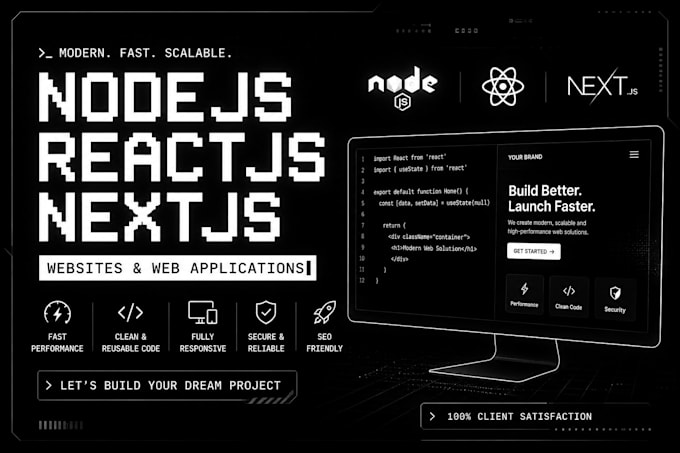 create websites by nextjs nodejs reactjs tailwindcss