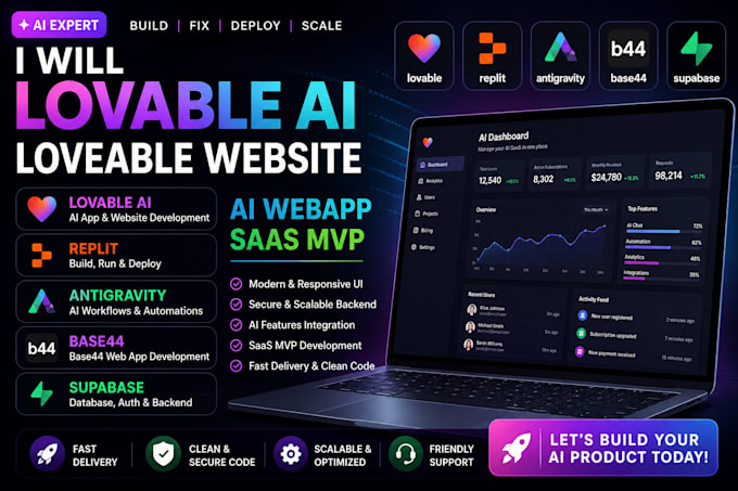 lovable ai lovable website replit antigravity base44 ai webapp supabase saas mvp
