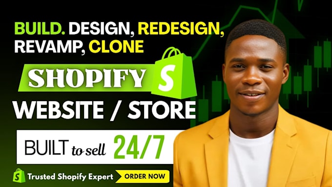 build shopify store design and redesign shopify website for ecommerce