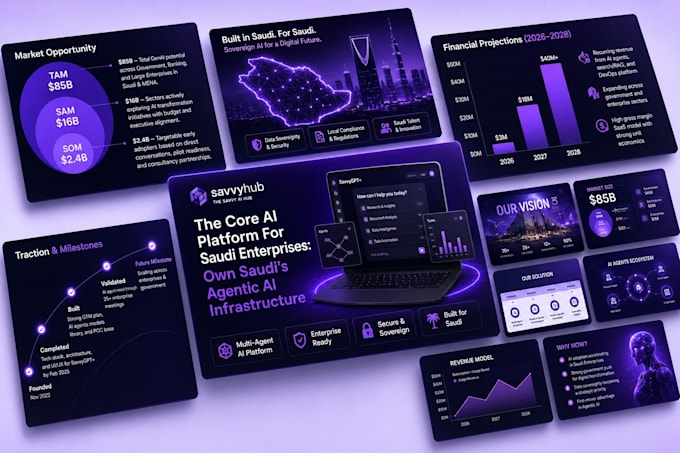 design a startup pitch deck for investors and fundraising