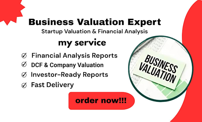 do business valuation, startup valuation and financial analysis