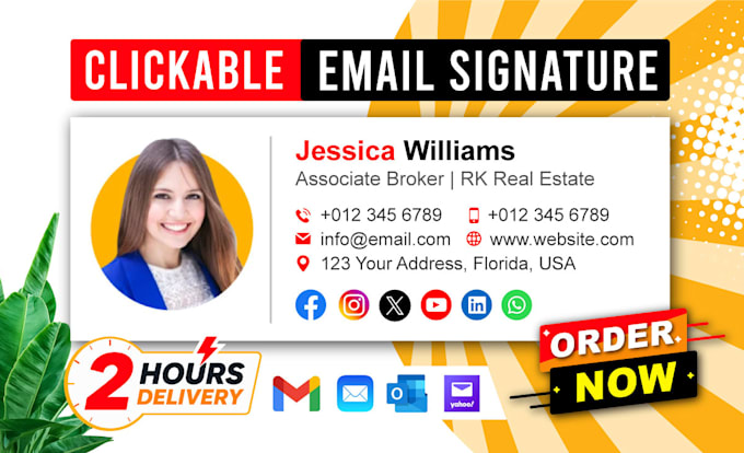 make a clickable HTML email signature and animated email signature