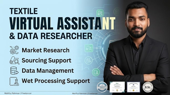 be your textile industry virtual assistant and researcher