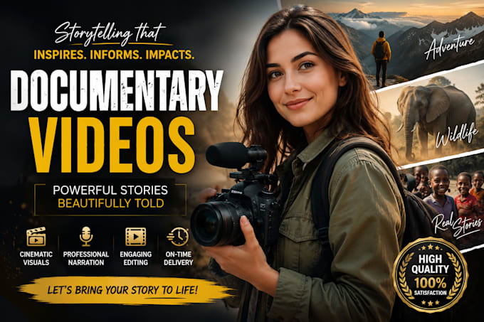 write documentary style youtube scripts and video scripts