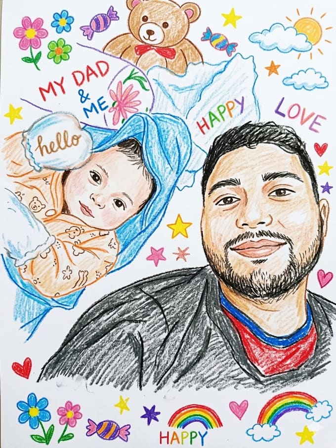 draw cute family a