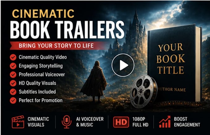 create cinematic book trailers for book promotion