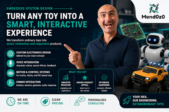 develop custom electronics for smart interactive toys