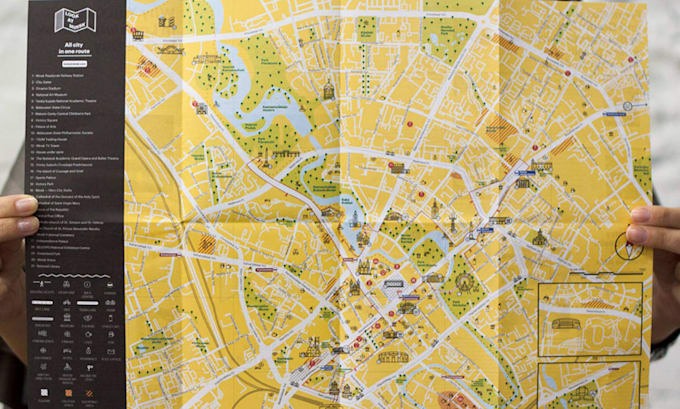 create a vector map illustration ready for print and web