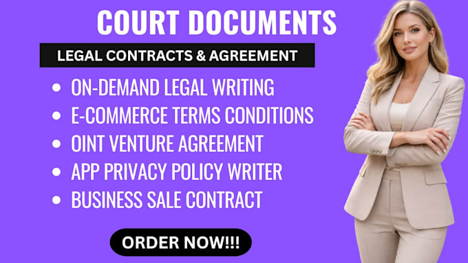 draft, edit, or proofread legal court documents