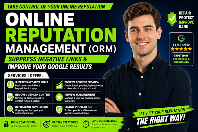 do online reputation management, ORM, services to suppress negative links