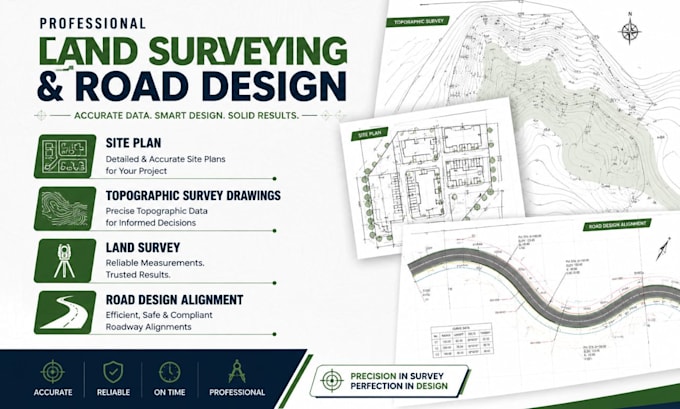 create site plan, topographic survey drawings, land survey