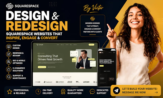 build squarespace website design and redesign squarespace website development