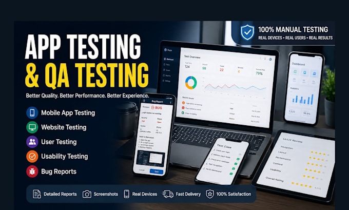 do 20 testers app tester QA website testing mobile app testing user testing