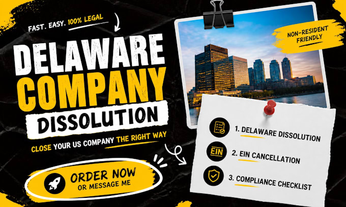 dissolve delaware llc, close ein, and handle US company dissolution