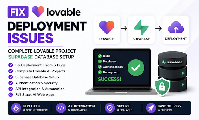 fix lovable deployment issues complete lovable project supabase database setup