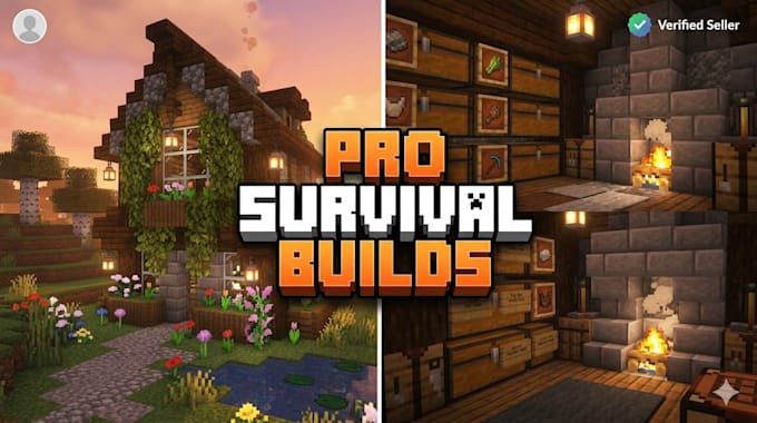 build professional survival aesthetic minecraft structures and bases