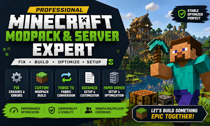 fix build custom modpack minecraft, forge to fabric, datapack paper server setup