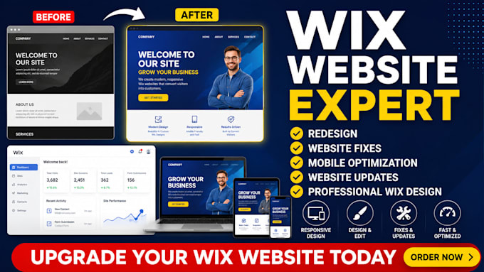 wix website redesign wix redesign wix website update fix, edit wix website
