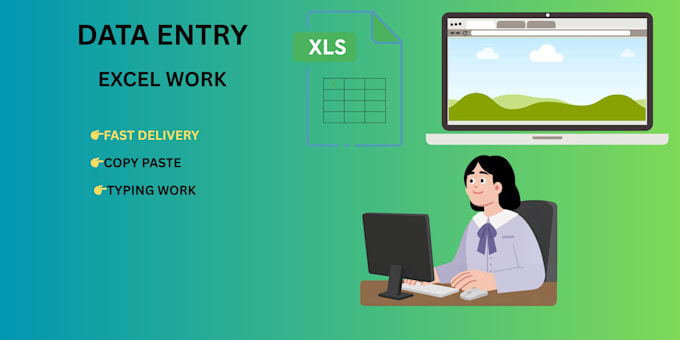 do accurate data entry, copy paste, typing and excel work