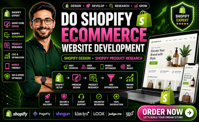 do shopify ecommerce website development shopify design shopify product research