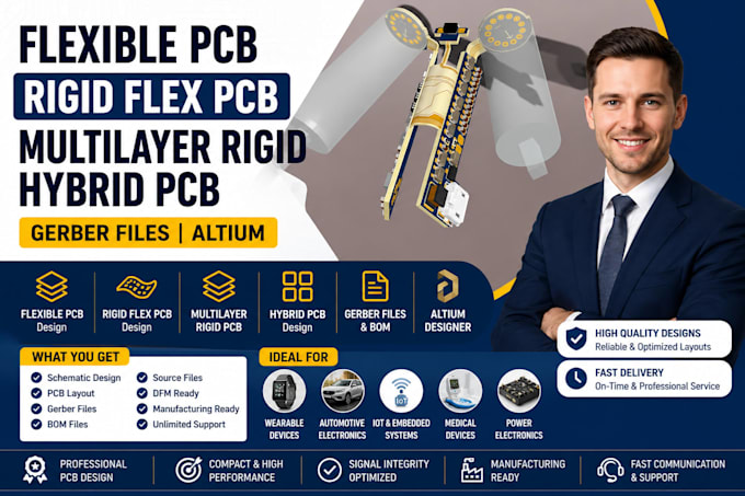 flexible pcb flex rigid flex pcb multilayer rigid hybrid pcb gerber files altium
