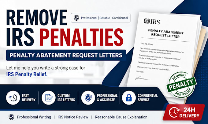 prepare a professional irs penalty abatement request letter