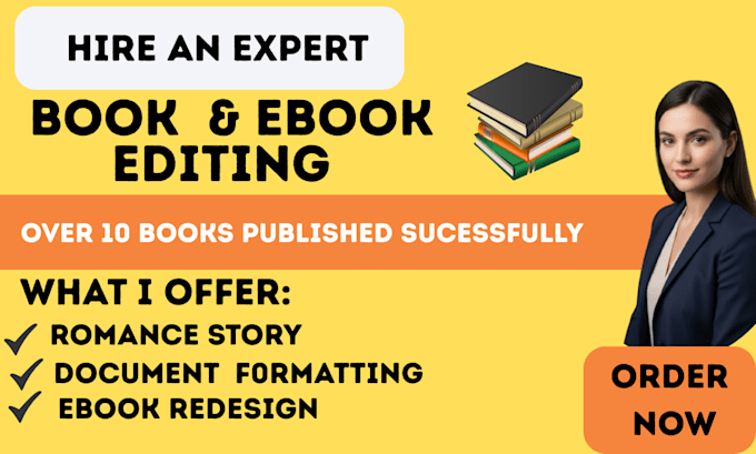 format edit and design professional author website