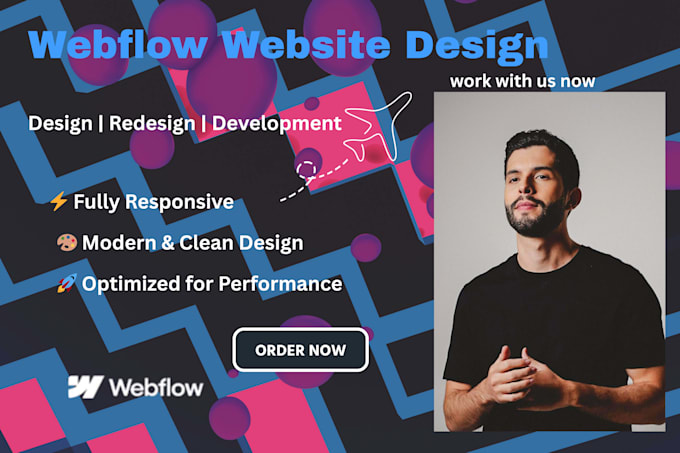 design, redesign, or develop webflow sites as webflow expert