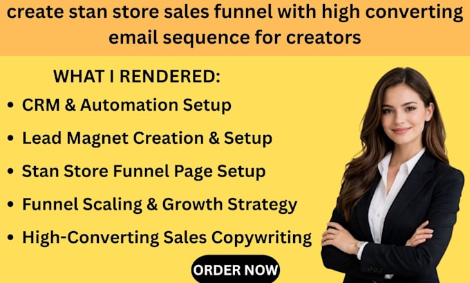 create stan store sales funnel store automation email sequence for creators