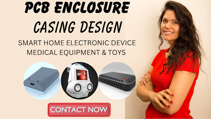 design print ready pcb board and 3d electronic enclosure design for smart device