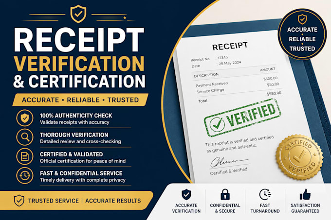 verify and certify receipts professionally