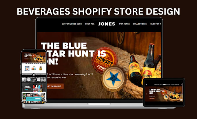 design soft drinks shopify store beverages website  energy drinks store