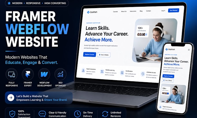 design, redesign or develop webflow website, figma to webflow, webflow developer