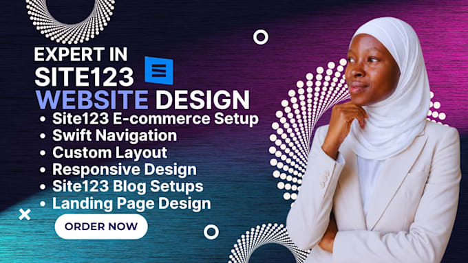 build a responsive site123 website fix and optimize page
