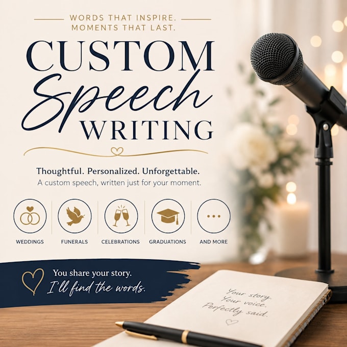 write a heartfelt, memorable speech for you