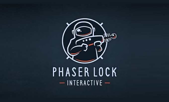 design awesome phaser lock interactive logo