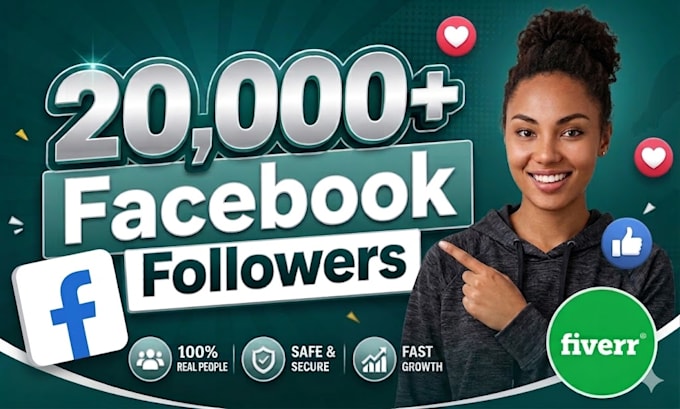 get you 20,000 facebook USA followers high quality service