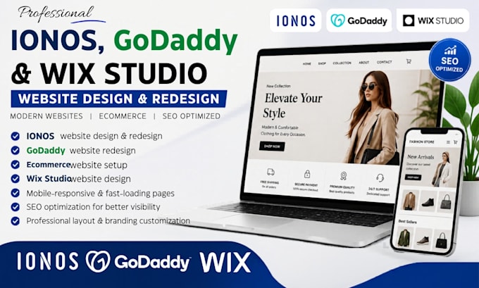 do ionos website design godaddy ionos website redesign ecommerce wix studio wix