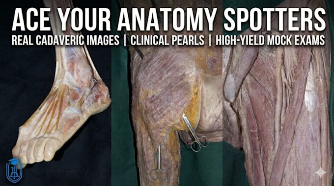teach you anatomy spotters using real cadaveric images