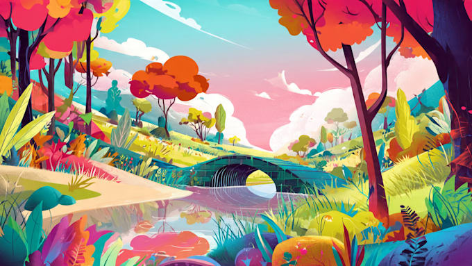 draw a full cartoon illustration