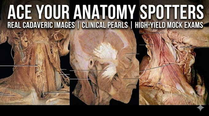 teach you anatomy spotters using real cadaveric images