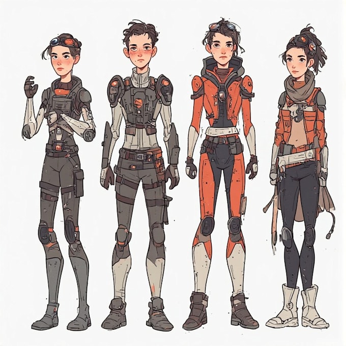sci fi character illustration or sci fi character