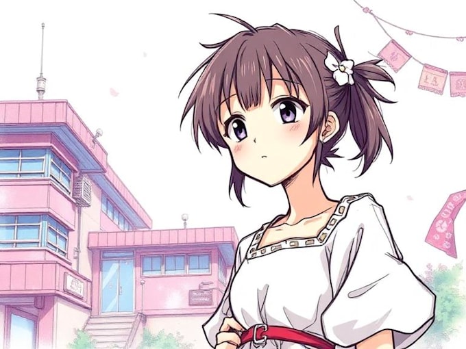 draw anime sketch colored