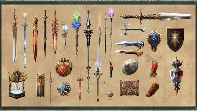 design unique weapons illustrations