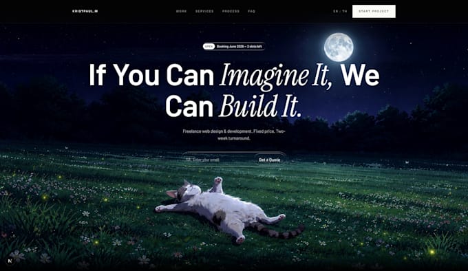 create a website landing page for your small business or brand