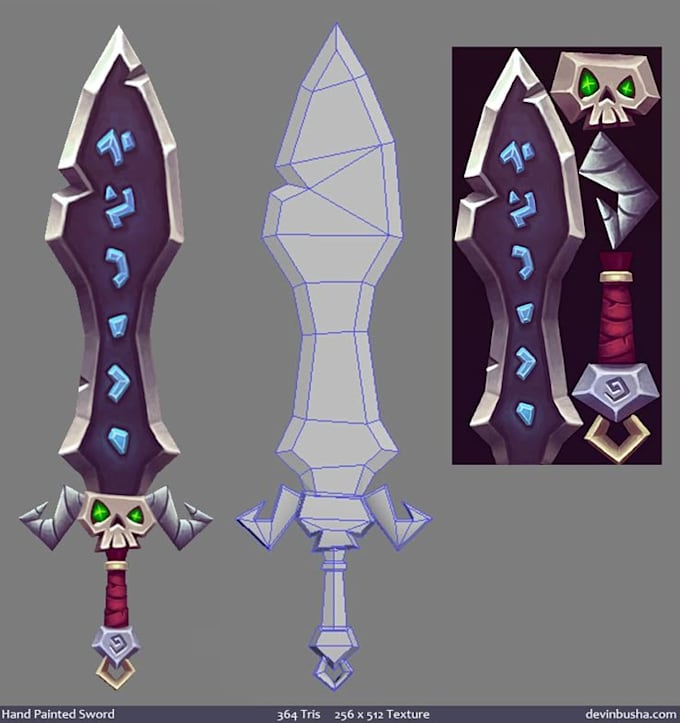 create low poly 3d models for games or animation