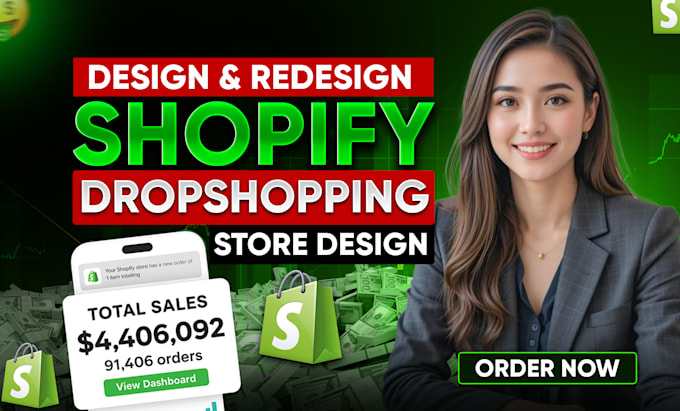create a high converting shopify store and shopify website for dropshipping