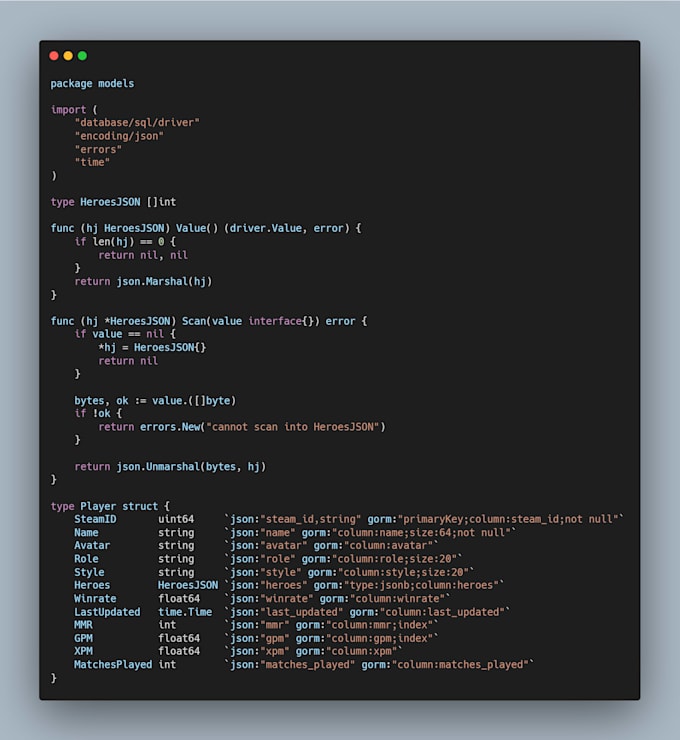 develop a custom rest API using go gin or python fastapi