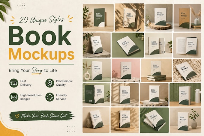 do 3d book mockup, ebook mockup, book cover mockup