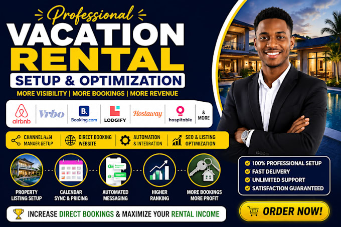 setup airbnb vrbo booking com lodgify hostaway hospitable property listing